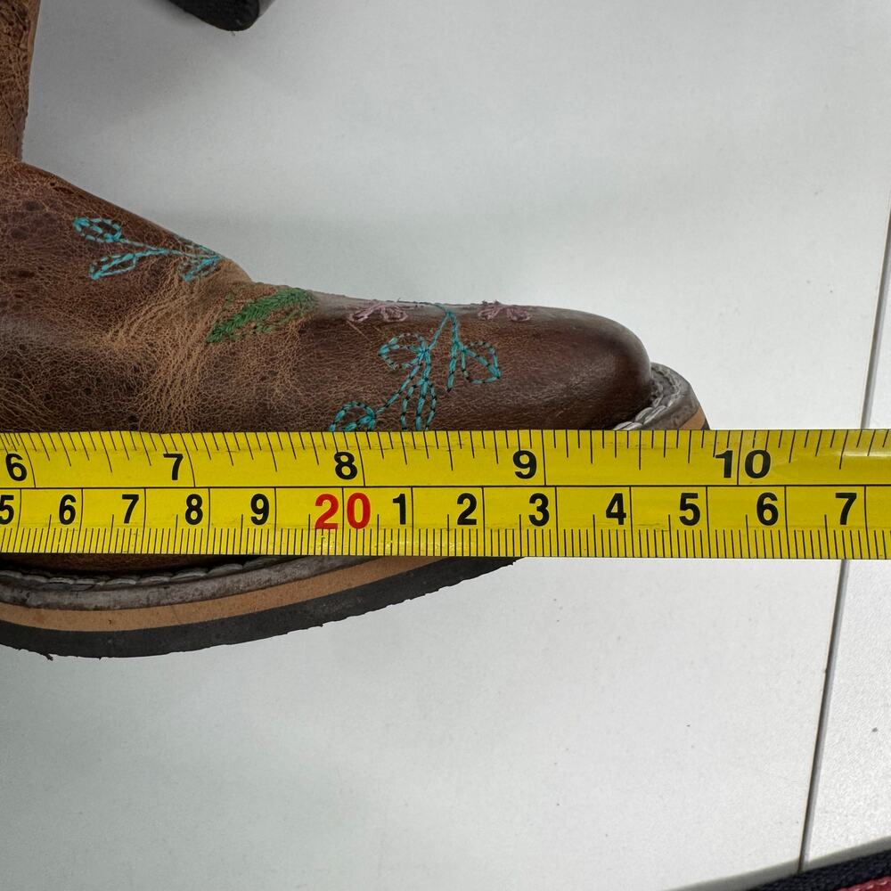 Smoky Mountain Boots Youth Sz 5R/Woman’s Sz 6.5 Floral Brown Square 3843Y - Picture 7 of 9